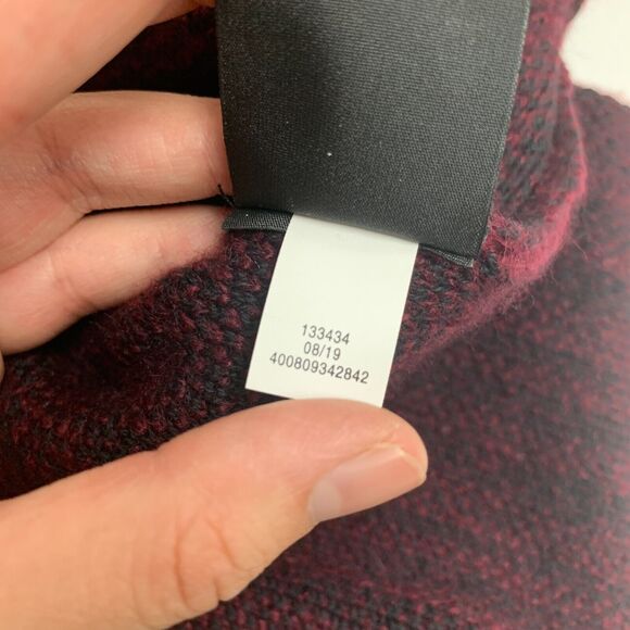 Rock & Republic Cutout Sweater Women XS Extra Small Maroon Lace Up Sleeve Chunky - Picture 10 of 14